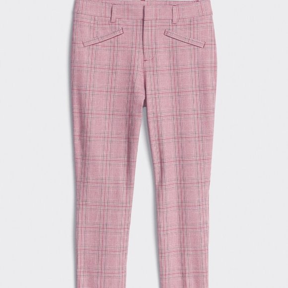 plaid skinny ankle pants